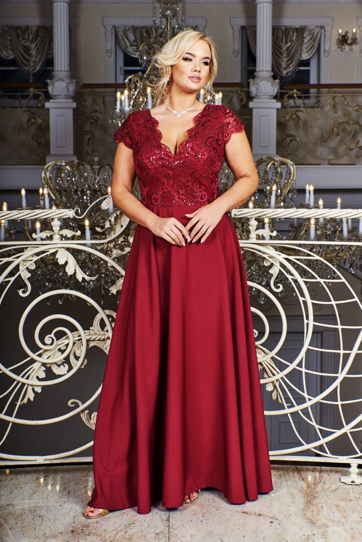 Sukienka CRYSTAL bordo Sukienka CRYSTAL bordo