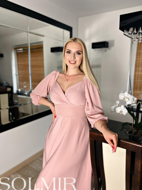 Sukienka ANDREA pudrowy róż Sukienka ANDREA pudrowy róż