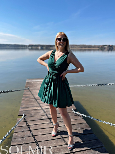 Sukienka CANDI butelkowa zieleń Sukienka CANDI butelkowa zieleń