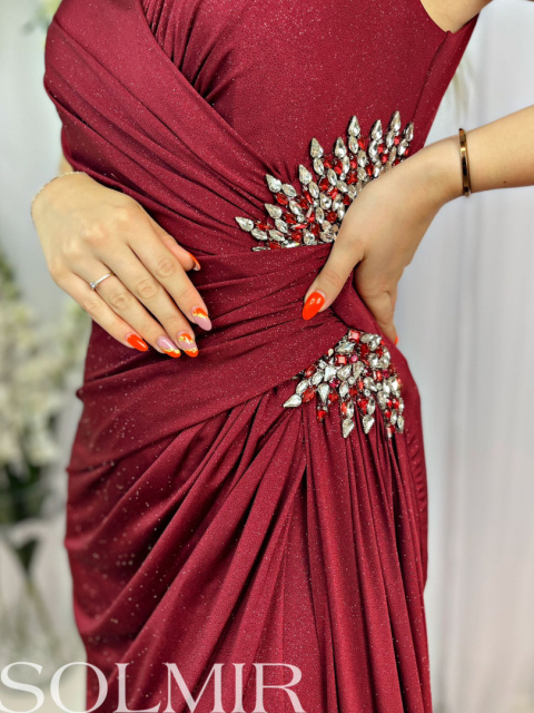 Sukienka premium OLIVIA bordo Sukienka premium OLIVIA bordo