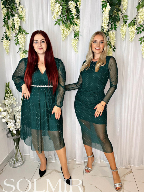 Sukienka DIDI butelkowa zieleń cekiny Sukienka DIDI butelkowa zieleń cekiny