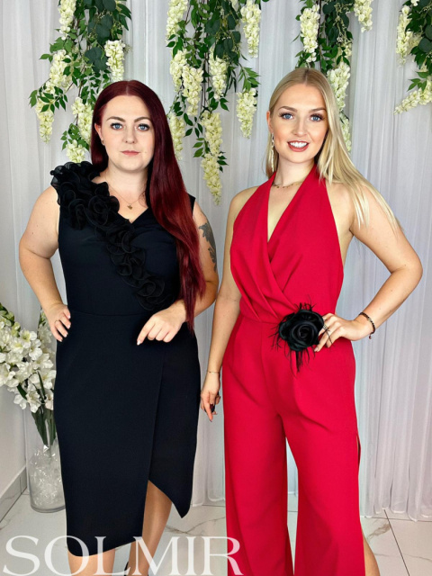 Kombinezon SHAYNA malinowa czerwień Kombinezon SHAYNA malinowa czerwień