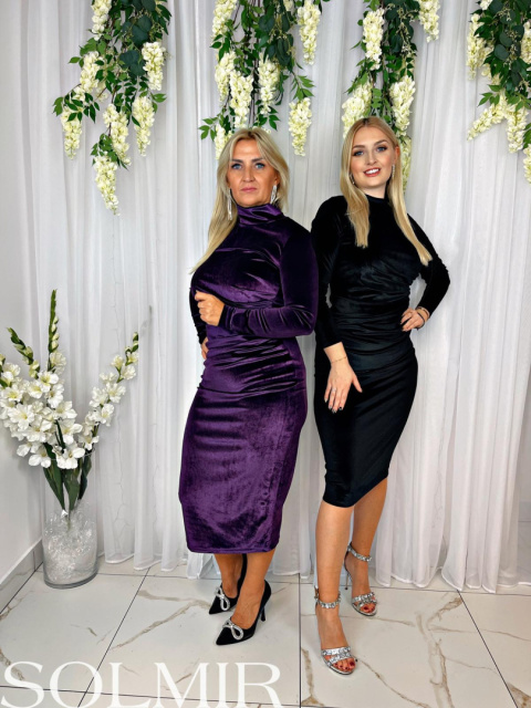 Sukienka PAULINA fiolet bakłażan Sukienka PAULINA fiolet bakłażan
