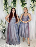 Sukienka GLOW midi fiolet