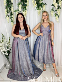 Sukienka GLOW midi fiolet