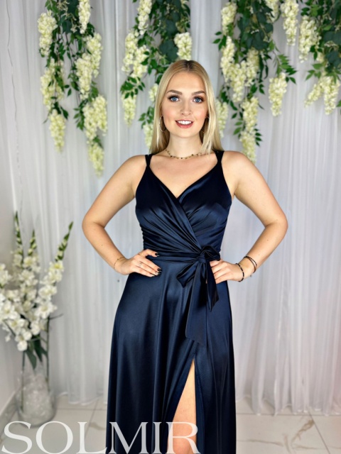 Sukienka MARIANNA satyna granat Sukienka MARIANNA satyna granat