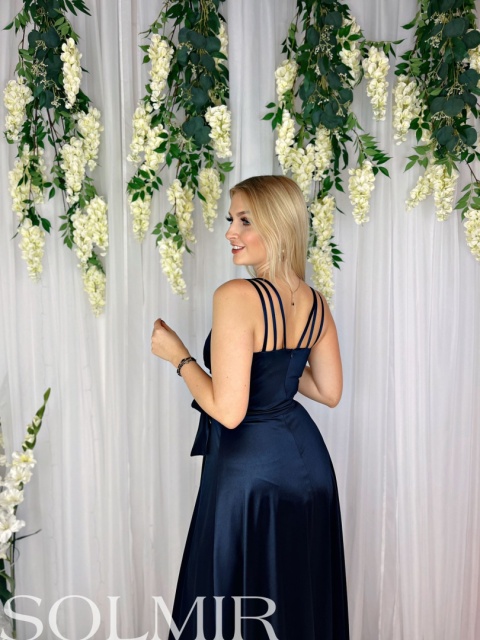 Sukienka MARIANNA satyna granat Sukienka MARIANNA satyna granat