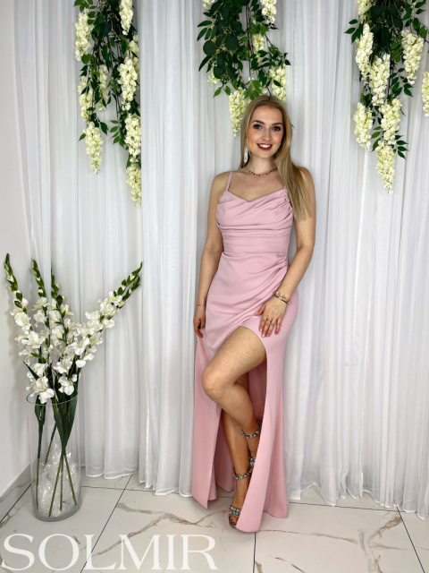 Sukienka TRUDI pudrowy róż Sukienka TRUDI pudrowy róż
