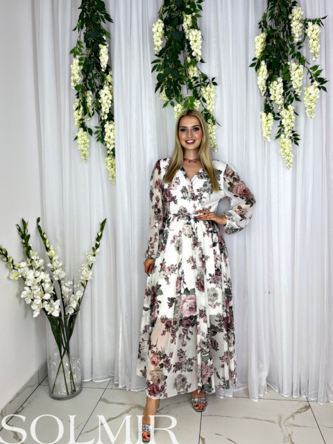 Sukienka MILENA print kwiaty Sukienka MILENA print kwiaty