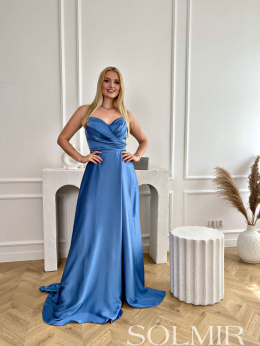 Sukienka ELIZABETH jeansowy niebieski