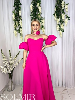 Sukienka JAZMIN neonowa fuksja