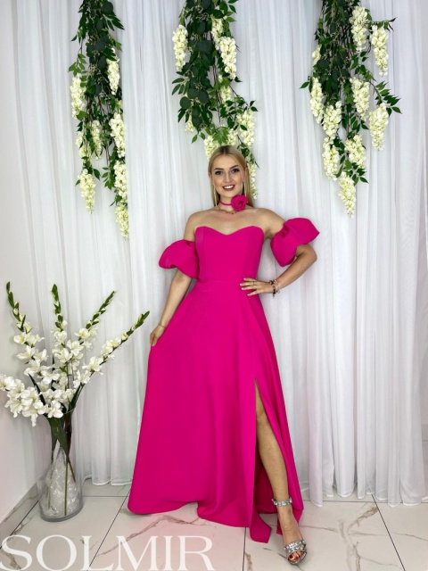 Sukienka JAZMIN neonowa fuksja Sukienka JAZMIN neonowa fuksja