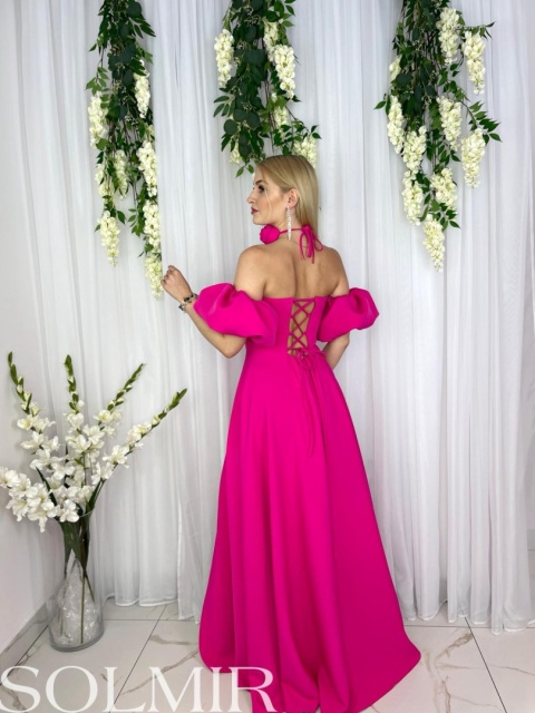 Sukienka JAZMIN neonowa fuksja Sukienka JAZMIN neonowa fuksja