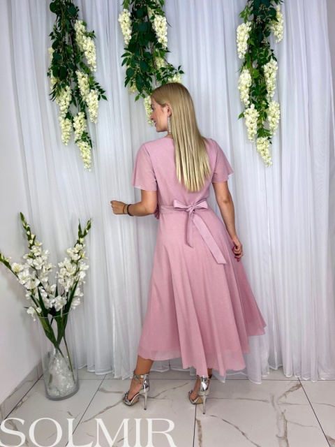 Sukienka LORDE pudrowy róż Sukienka LORDE pudrowy róż