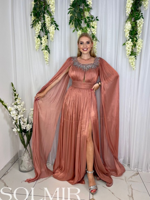 Sukienka premium PAPRINA miedziany róż Sukienka premium PAPRINA miedziany róż