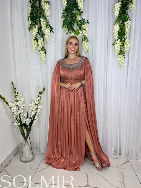 Sukienka premium PAPRINA miedziany róż Sukienka premium PAPRINA miedziany róż