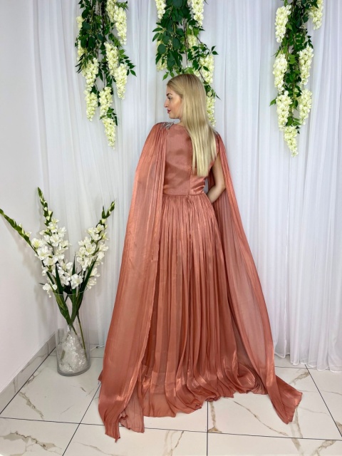 Sukienka premium PAPRINA miedziany róż Sukienka premium PAPRINA miedziany róż