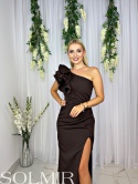 Sukienka FLEUR MAXI czekolada