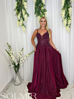 Sukienka ADELINE bordo