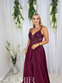 Sukienka ADELINE bordo