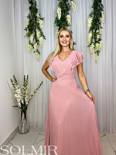 Sukienka ROSALINDA pudrowy róż Sukienka ROSALINDA pudrowy róż