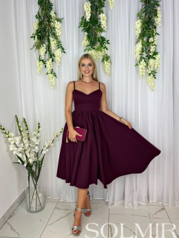 Sukienka MANDY wiśniowe bordo
