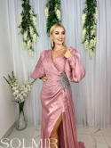 Sukienka premium SAWAJA pudrowy róż