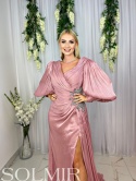 Sukienka premium SAWAJA pudrowy róż