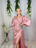 Sukienka premium SAWAJA pudrowy róż