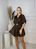 Kombinezon ALEXANDRO MINI satyna czekolada