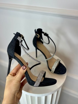 Sandały na szpilce MEX czerń