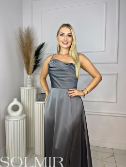 Sukienka ANASTASIA grafit/szarość