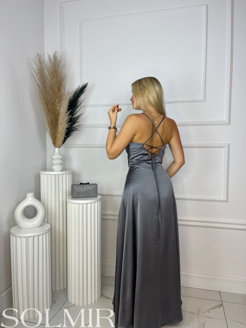 Sukienka ANASTASIA grafit/szarość