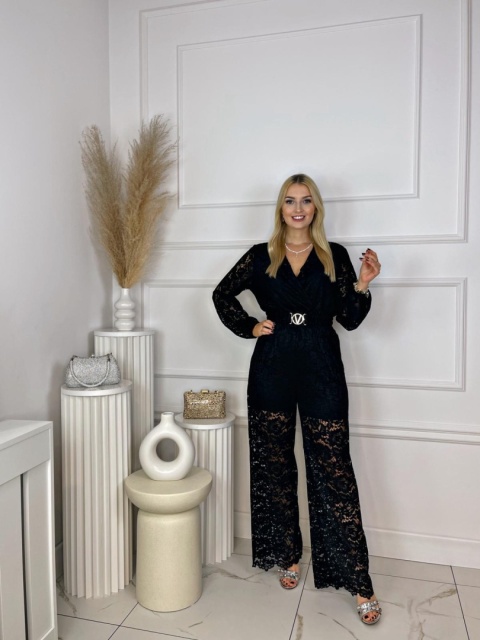 Kombinezon ALEXANDRO koronka czerń