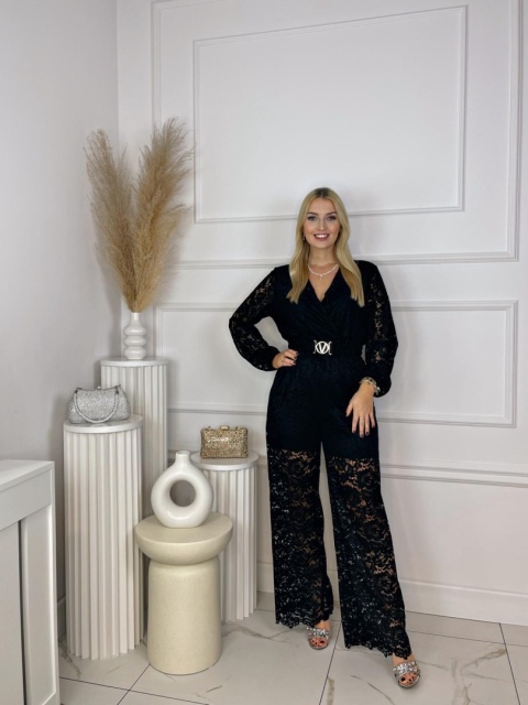 Kombinezon ALEXANDRO koronka czerń