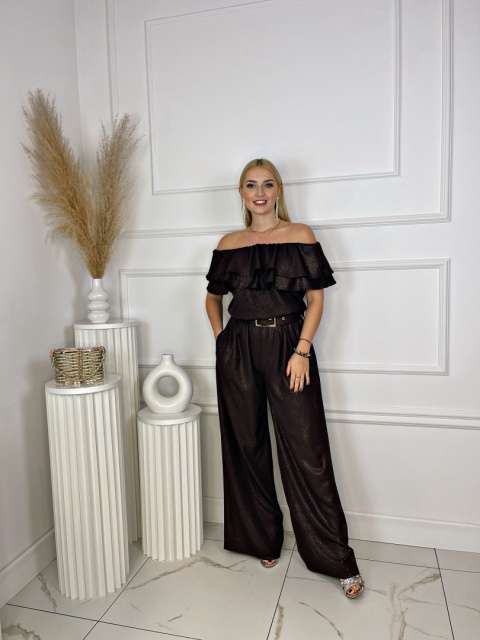 Kombinezon OLIVA czekolada błysk