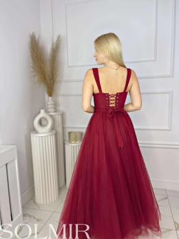 Sukienka BALERINA MAXI bordo