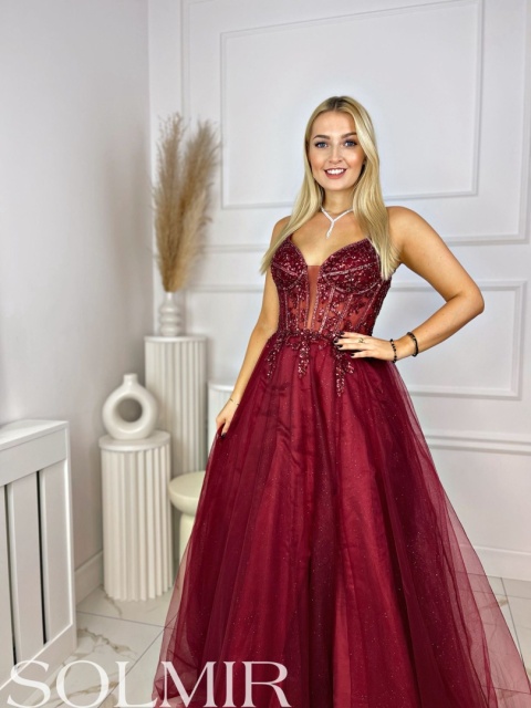 Sukienka MALEDIWA bordo