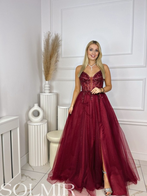 Sukienka MALEDIWA bordo