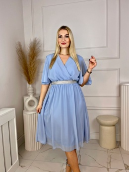 Sukienka PATRYCJA MIDI błękit