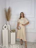 Sukienka ALICANTE MIDI waniliowy beż