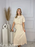 Sukienka ALICANTE MIDI waniliowy beż