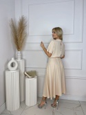 Sukienka ALICANTE MIDI waniliowy beż