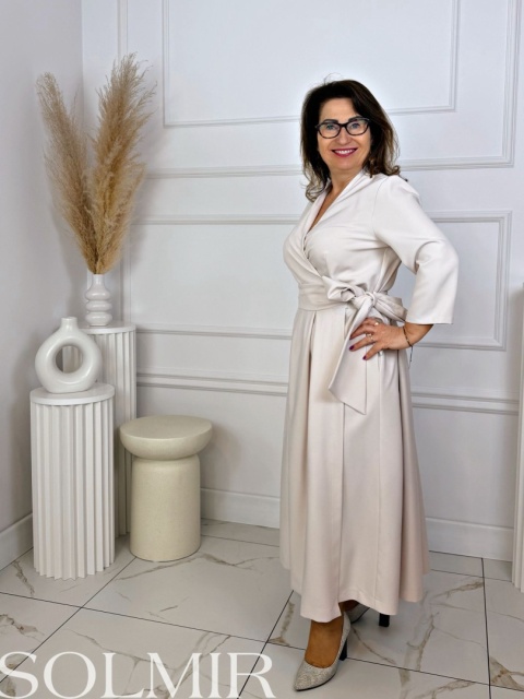 Sukienka ALONA BIS jasny beż