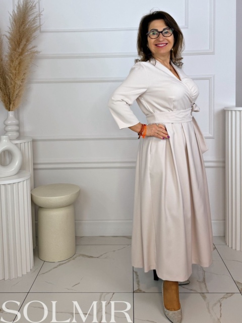 Sukienka ALONA BIS jasny beż