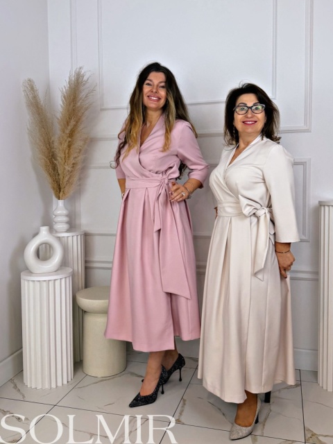 Sukienka ALONA BIS pudrowy róż