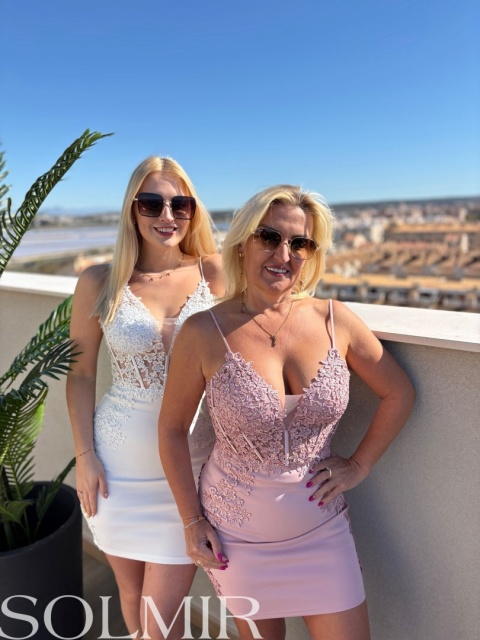 Sukienka BONDA MINI biel