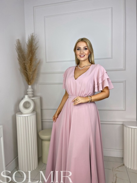 Sukienka DOROTA pudrowy róż