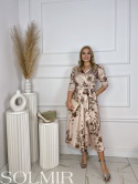 Sukienka FLAVIA beżowe kwiaty