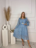 Sukienka GABI koronka błękit